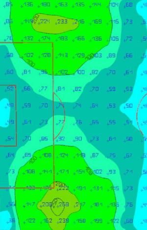 Cálculo Luminarias Estadio Quellón